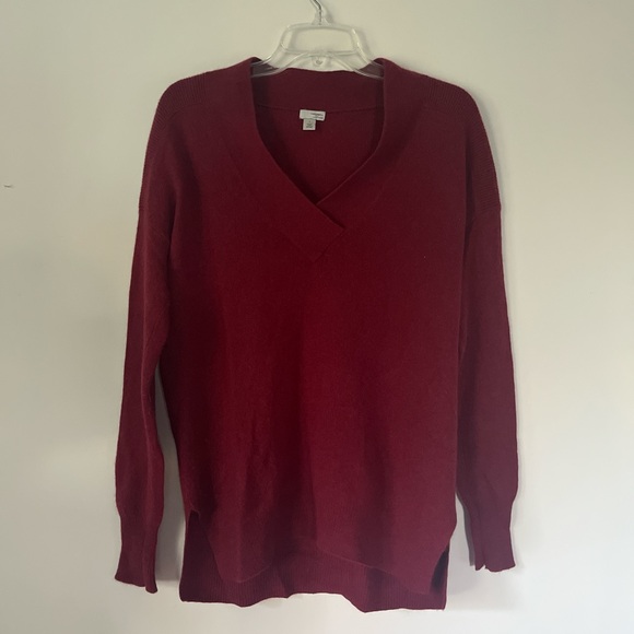 Halogen Women's V-Neck Sweater - Red - Picture 1 of 5